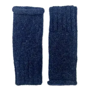Navy Essential Knit Alpaca Gloves