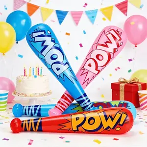 10-Piece Inflatable Baseball Bat Toys Random Color Pack, Ideal for Baseball Themed Party Favors, Sports Inflatable Toys, Simulated Hitting Baseball Bat Decorations for Birthday Parties