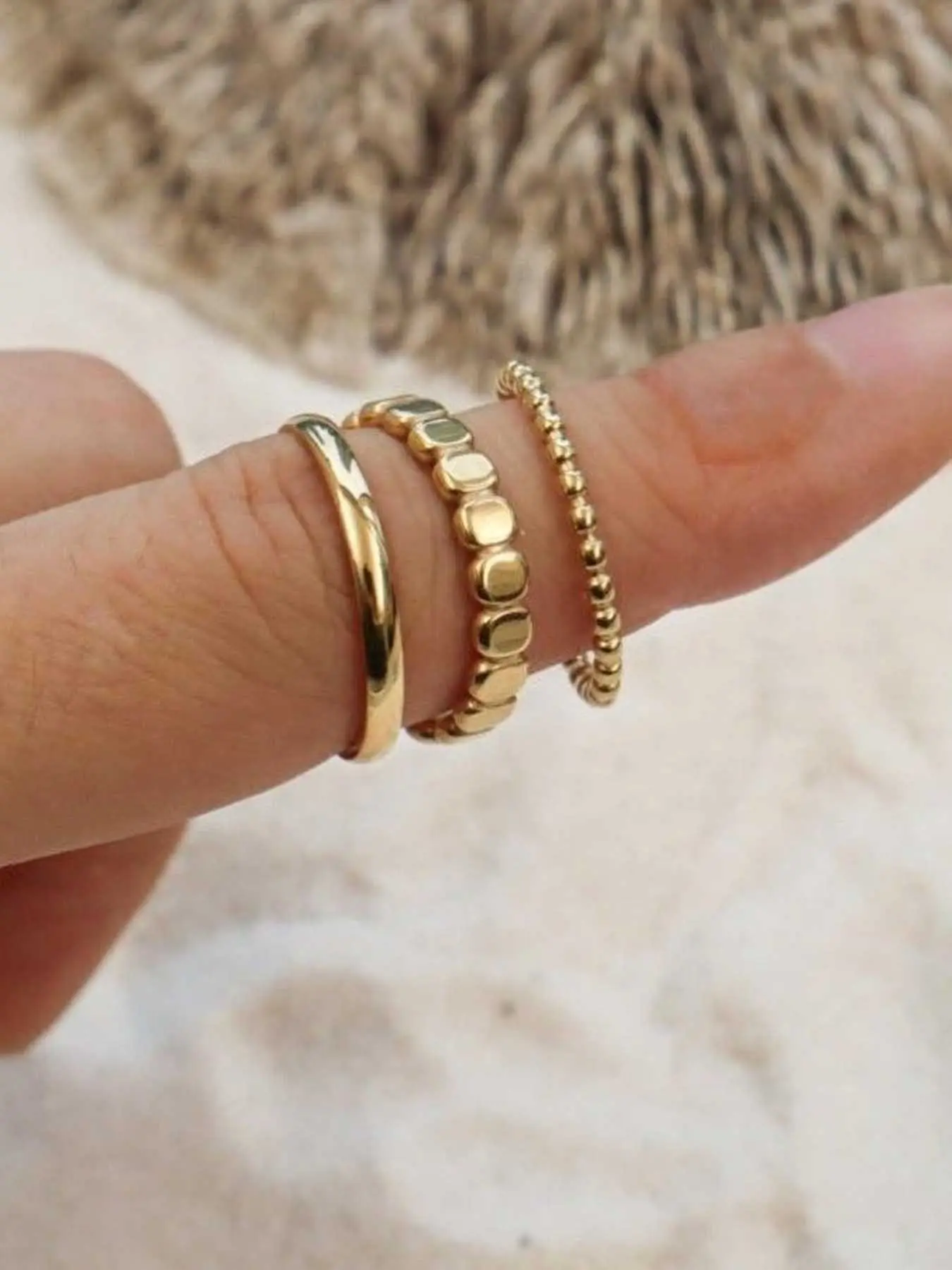 3 Piece Retro Minimalist Ring Set, Dainty Stacking Rings, Stylish Women's Everyday Commuter Rings, Versatile Jewelry for All Occasions, Stackable Rings