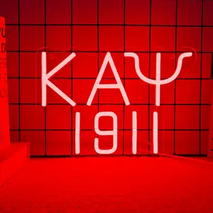Wall-Mounted LED Neon Light Strip: KAP and "1911" Design — USB-Powered Novelty Art Lamp for Home, Room, and Office Wall Decor