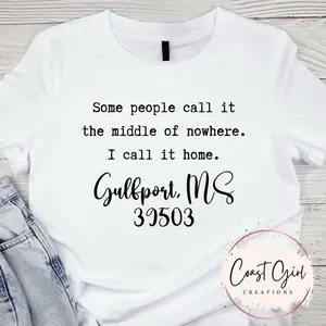 Zip code custom casual tee