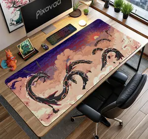 Rayquaza Sunset Cloud Dragon Mouse Pad - Legendary Hoenn Sky Serpent Art, Gaming Desk Mat, Anime Fan Gift