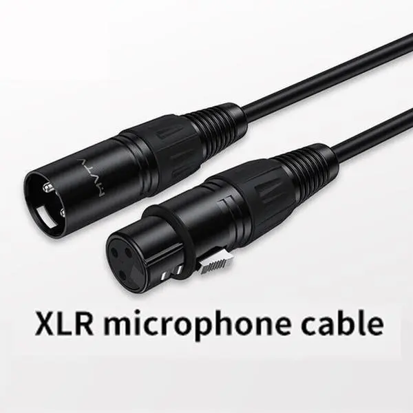XLR Male to Female Microphone Cable Balanced 3 Pin Mic Connector Extension Cord XLR Male to Female Microphone Cable Balanced 3 Pin Mic Connector Extension Cord