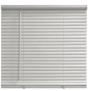 Cordless 1" Vinyl Light Filtering Blinds, White, 30" Width x 64" Length