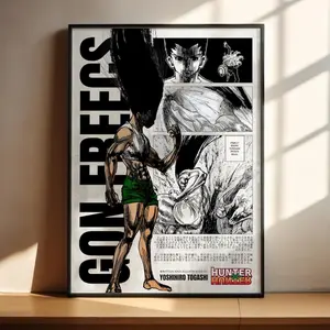Hunter x Hunter Anime Poster, Gon Freecs HxH Art Print, Anime Wall Decor, Anime Gift