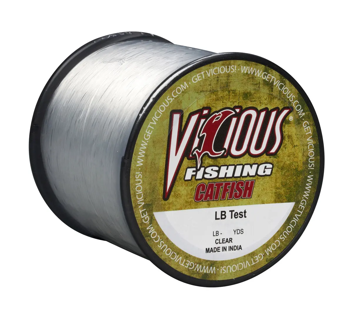 Vicious Catfish Clear Mono 14 Lb Test Monofilament Fishing Line for Big Catfish Easy Casting Low Stretch Abrasion Resistant
