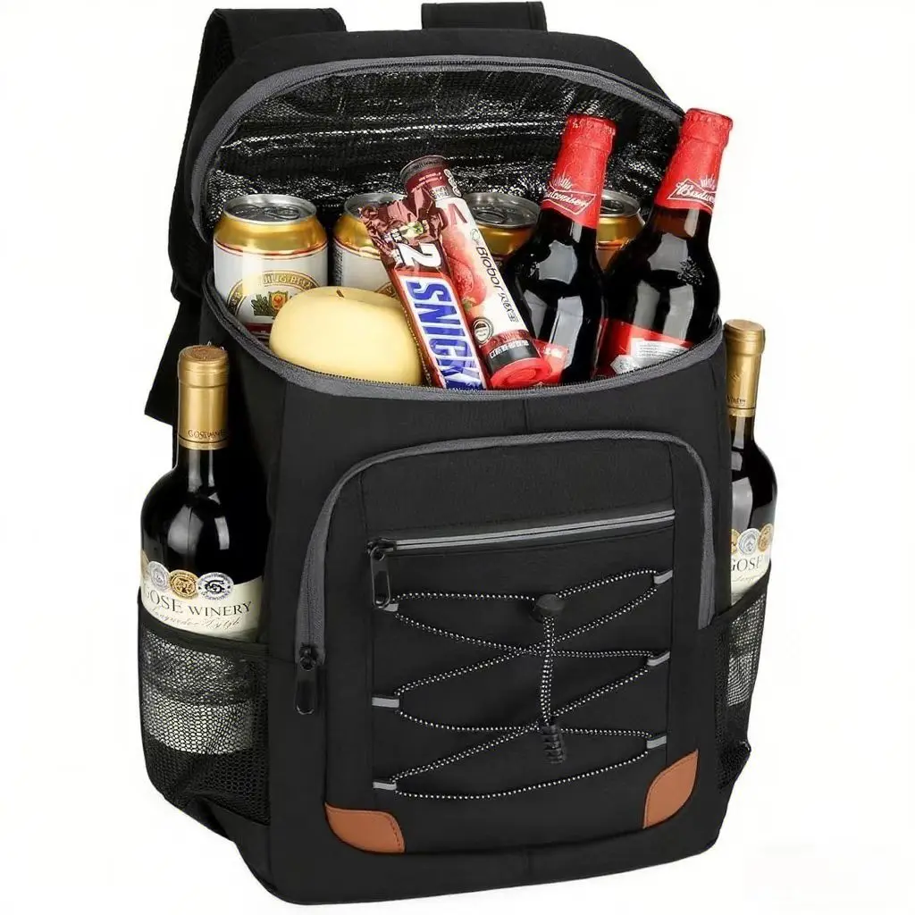 32L Leakproof Ice Retention Cooler Backpack - 36 Cans, Padded Top Handle, Mesh Pocket, Waterproof Thermal Bag for Camping, Picnic, Hiking/Light Outdoor Large Portable Cold-Kept Picnic Backpack, Leakproof Cooler Bag