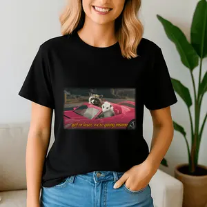 Get In Loser We Are Going Insane Raccoon Possum Word Shirt, Meme Tee, Trending Tshirt, Funny Friend Gift, Quote Cute