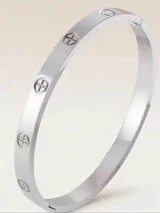 Unisex Stainless Steel Cross Bracelet, High Quality Bracelet, Durable Bracelet, Elegant Fashion Accessory, Perfect Gift for All Seasons, Stylish Daily Wear