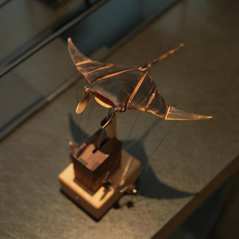 Handmade Wooden Manta Ray Automaton with Internal Gear Christmas and Balck Friday gifts Statue Decor 9.4 in x 7.1 in Silent Non-Music Version USB-C Rechargeable Battery Handmade Wooden Manta Ray Automaton with Internal Gear Christmas and Balck Friday gifts Statue Decor 9.4 in x 7.1 in Silent Non-Music Version USB-C Rechargeable Battery
