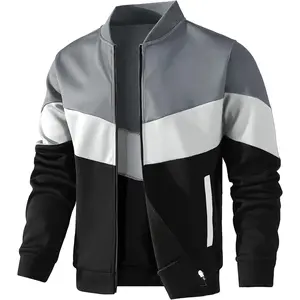 Men's Lightweight Bomber Jacket Classic Varsity Coat with Full Zipper Ribbed Hem for Spring Fall Casual Wear Street Style Windbreaker Utility Outerwear Top, trendy style, must have item, essential piece