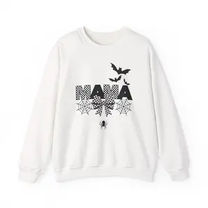 Halloween-Themed Unisex Sweatshirt, Cozy Crewneck with Spider and Bat Design for Fall Celebrations, Perfect for Bonfires, Autumn [...]