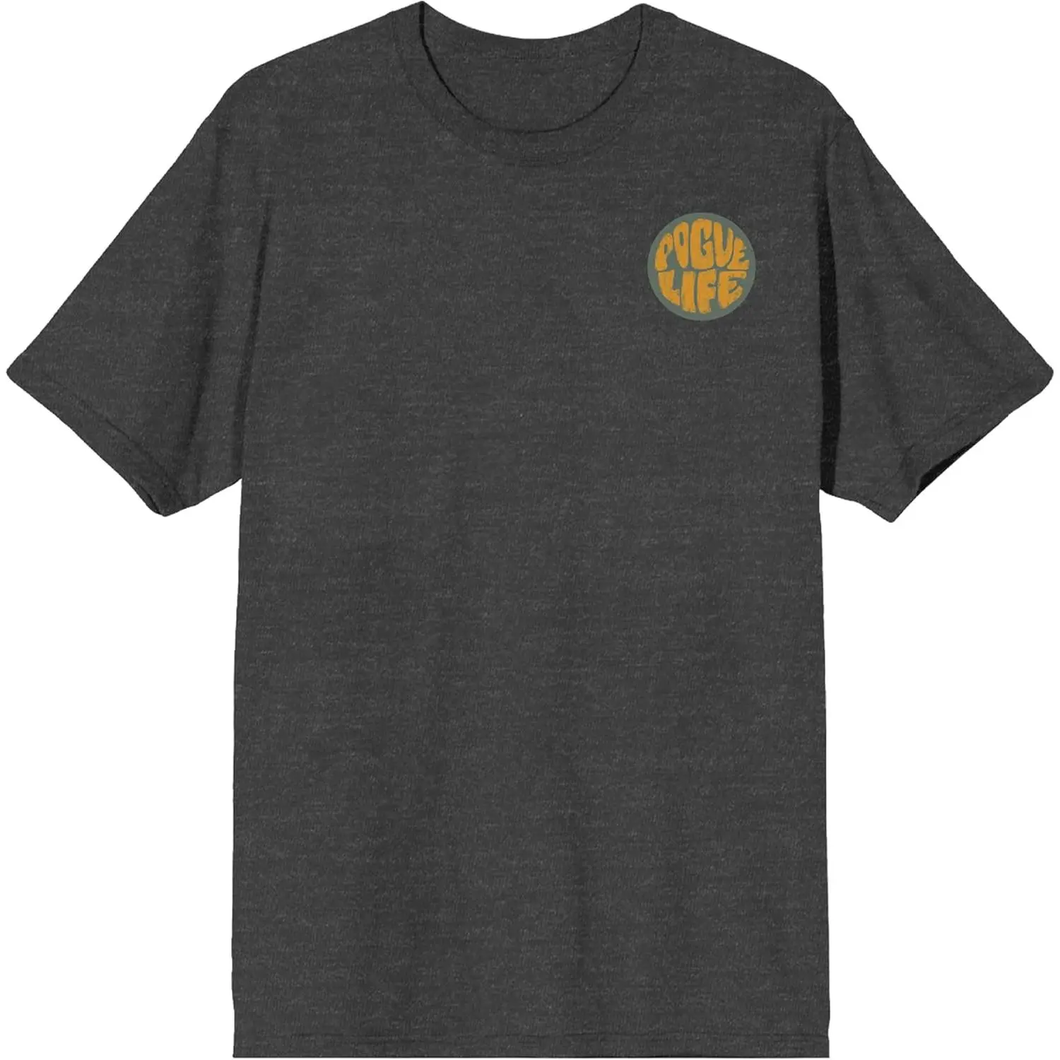 Outer Banks Pogue Life, Smiley Face on Charcoal Heather Short Sleeve T-Shirt for Adults