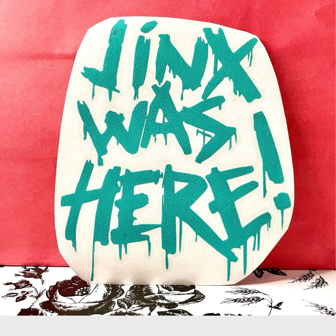 Jinx was here graffiti tag vinyl decal sticker
