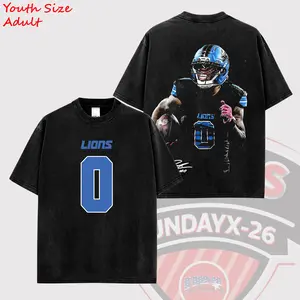 [X26] Jahmyr Gibbs J-Gibbs 0 For Lions Nation High-Quality 100% Cotton T-Shirt (Made In US), One Pride Football Shirt, Game Day Outfits, Gift For Detroit Football Fans, Football Graphic Tee