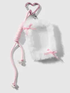 Personality classic simple and exquisite plush pendants, three-dimensional bow embellishment with sweet plush texture, gentle, versatile cute, small and portable, and can be used as bags, key chains and gifts.