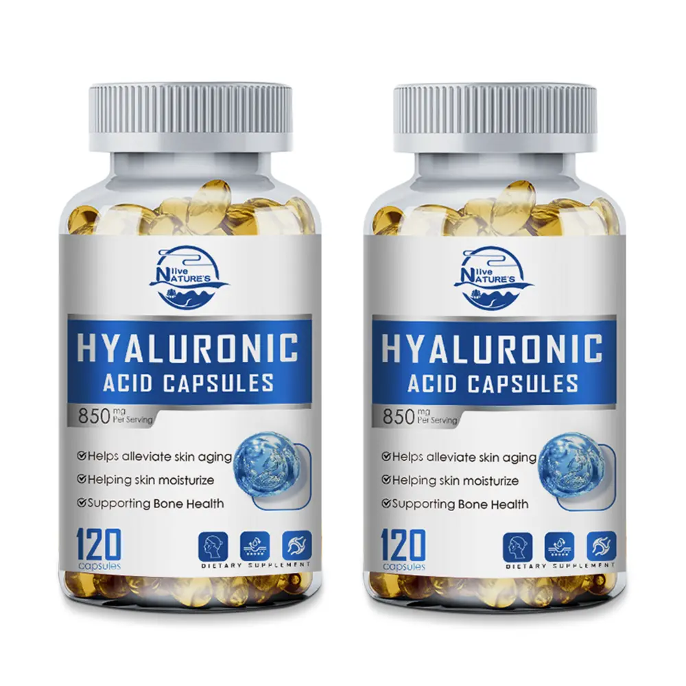 Hyaluronic Acid Supplements 850mg - Supports Healthy Connective Tissue and Joints - Promote Youthful Healthy Skin - Total 240 Capsules Healthcare Dietary