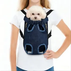 Adjustable Pet Backpack Carrier for Dogs & Cats, Nylon Material, Padded Shoulder Straps, Safety Zipper Closure, Outdoor Hiking, Urban Commuting, Animal Carrier