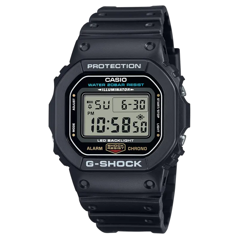 CASIO G-SHOCK DW-5600 Digital Square Watch, 5600 Series Men's Accessories Shock-Ready Fashion Men's Watch, Shock‑Ready Watch