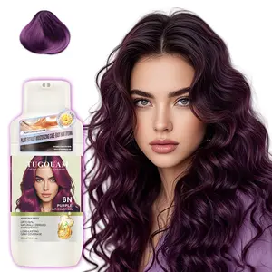 Purple Hair Dye Shampoo Semi-Permanent Natural Hair Dye Shampoo Plant-Based Hair Colorant 30-Minute Color Development Unisex Gift Set 500ml Haircare Purple+3Hair Mask