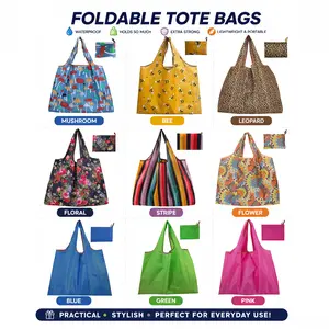 Foldable Tote Bag – Extra Large, Waterproof, Heavy Duty, Reusable Shopping Bag for Travel, Emergency Use, Casual Daily Carry