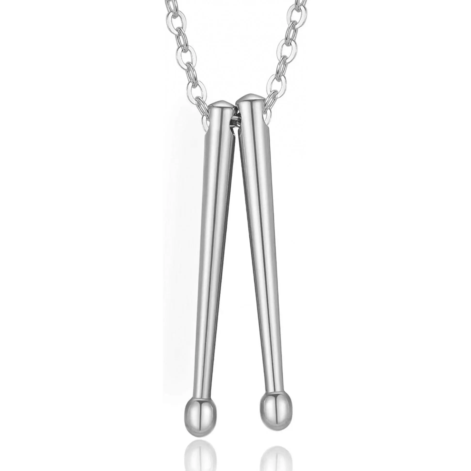 Rock Drumstick Pendant Necklace for Men Drummer Gifts Stainless steel Drum Stick Necklaces