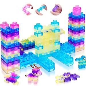 Mother's Day Gift 40 PCS Sensory Soft Building Blocks for Toddlers, Kids Montessori Squishy Stacking Toy Set,Squeezable & Stretchable Early Learning Construction Playset,Puzzle Blocks for Creative Play