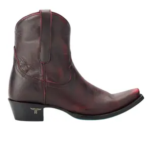Lane Womens Emma Jane Snip Toe Bootie Casual Boots Ankle Low Heel 1-2" - Red