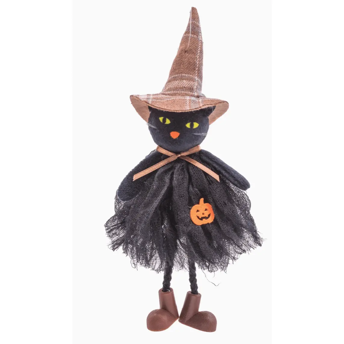 Black Kitty Girl Halloween Doll Ready for Trick-or-Treating