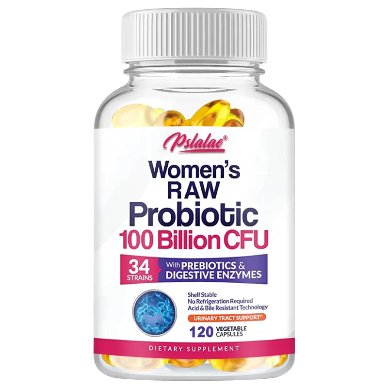 Pslalae 120-capsule vegetarian diet supports digestive health, with added prebiotics, digestive enzymes, and urinary system support ingredients.