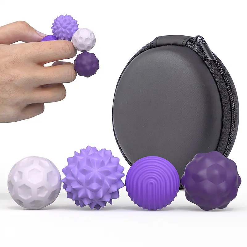 4/8/12pcs Silicone Magnetic Balls, Durable Flexible Stress Relief Fidget Toys, Stress Relief Tools, Stress Ball Without Net, Great for Kids & Adults, Ideal Gift Choice