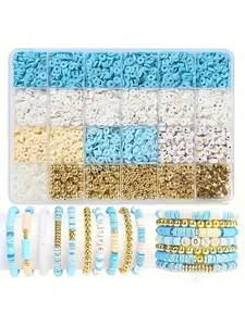 4000 Soft Clay Beads Set with Letter Beads, DIY Jewelry Making Kit, Ideal for Bracelets, Keychains, Fashion Gifts, Craft Accessories