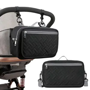 2 in 1 Baby Diaper Bag with Changing Pad, Portable Waterproof Baby Stroller Container, Mini Diaper Bag for Outdoor, Multifunctional Diaper Bag