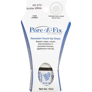 212 MAIN Fixture Fix 1517903 Porcelain Touch-up Paint Glaze - Kohler White, Tiles, Repairs Chips, VOC-Compliant Car Paint Care Solution