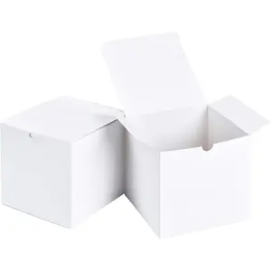 10 count White Cardboard  Boxes with  | 6x6x6inch Square Boxes | Medium  Boxes Suitable for Party, Wedding, Christmas, Holidays, Birthdays and  Other Occasions