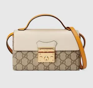 Pre-owned GUCCI Padlock Series Mini Box Bag with Color Blocked Design for Reading Glasses