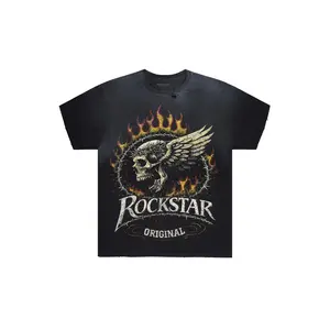 Destan Black Oversized Graphic T-Shirt