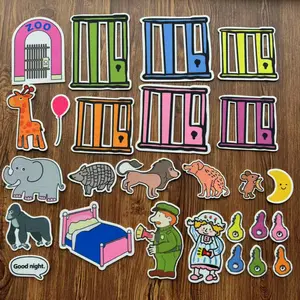 Goodnight Gorilla Felt Board Teaching Aid, Early Education Materials, Teacher Resources, Interactive Learning Tool for Kids, Visual Learning Tools