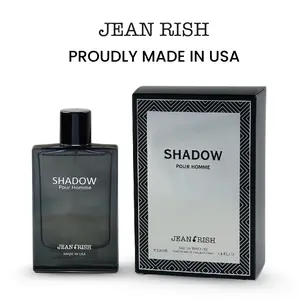 Shadow Pour Homme, Jean Rish, Men Perfume, Eau De Toilette (3.4 Fl Oz / 100ml) with Lemon, Cedar & Musk Notes - Long Lasting and Luxury Fragrance