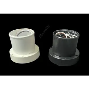 F-S048 | Polycarbonate Twist Lock Post Fixture | Globe Accessory With Socket | Black & White