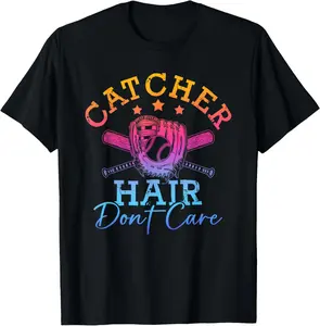 100% Cotton Softball Shirt Girls Women Softball Player Softball Catcher T-Shirt