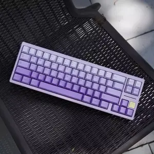 125 PCs Purple Gradient Keycaps for Mechanical Keyboards Cherry Profile Dye-Sublimation