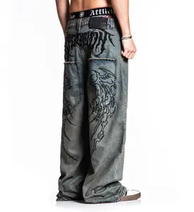 Affliction Men's Extra Wide Denim Tribal & Wings