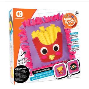 Creative Craft Sewing Project. DIY Yummy Fry Pillow Sewing Kit Scissor Needle Thread