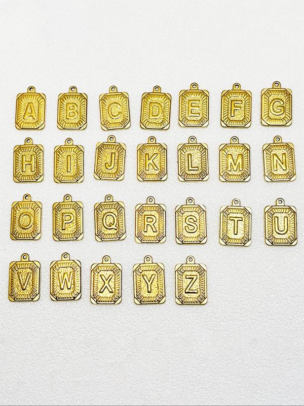 Unisex Street Trend 26 Letter Pendant Necklace, Trendy All-match Pendant Necklace, Initial Letter Necklace, Fashionable Jewelry As Birthday Gift for Friends