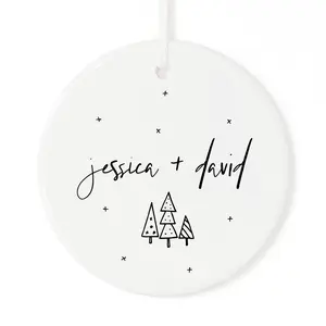 Personalized Couple Names Christmas Ornament