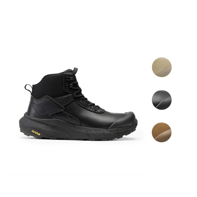 NORTIV 8 VaporGuard Men's Waterproof Military Tactical Boots Black Closed Ankle-high Design YKK Zipper Hook-Loop Strap Closure Breathable Durable