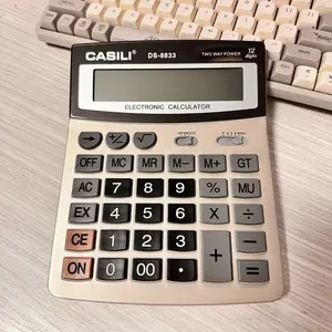 Large Screen Calculator for Accountants, Multifunctional Calculator with Large Buttons, LCD Display, Solar Dual Battery Powered