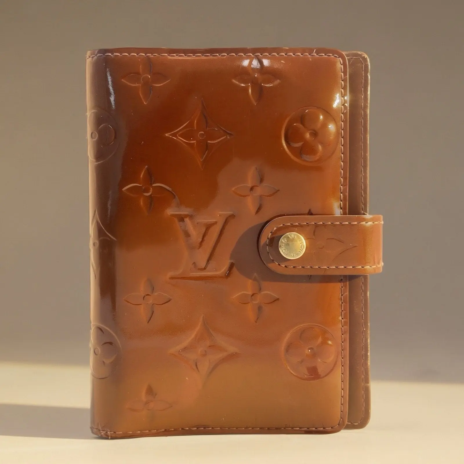 Pre-owned Louis Vuitton vernis canvas/leather agenda M215 Vernis Monogram Notebook Cover ➡️ $899