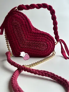 ARTESANA — Heart-Shaped Crochet Chain Bag
